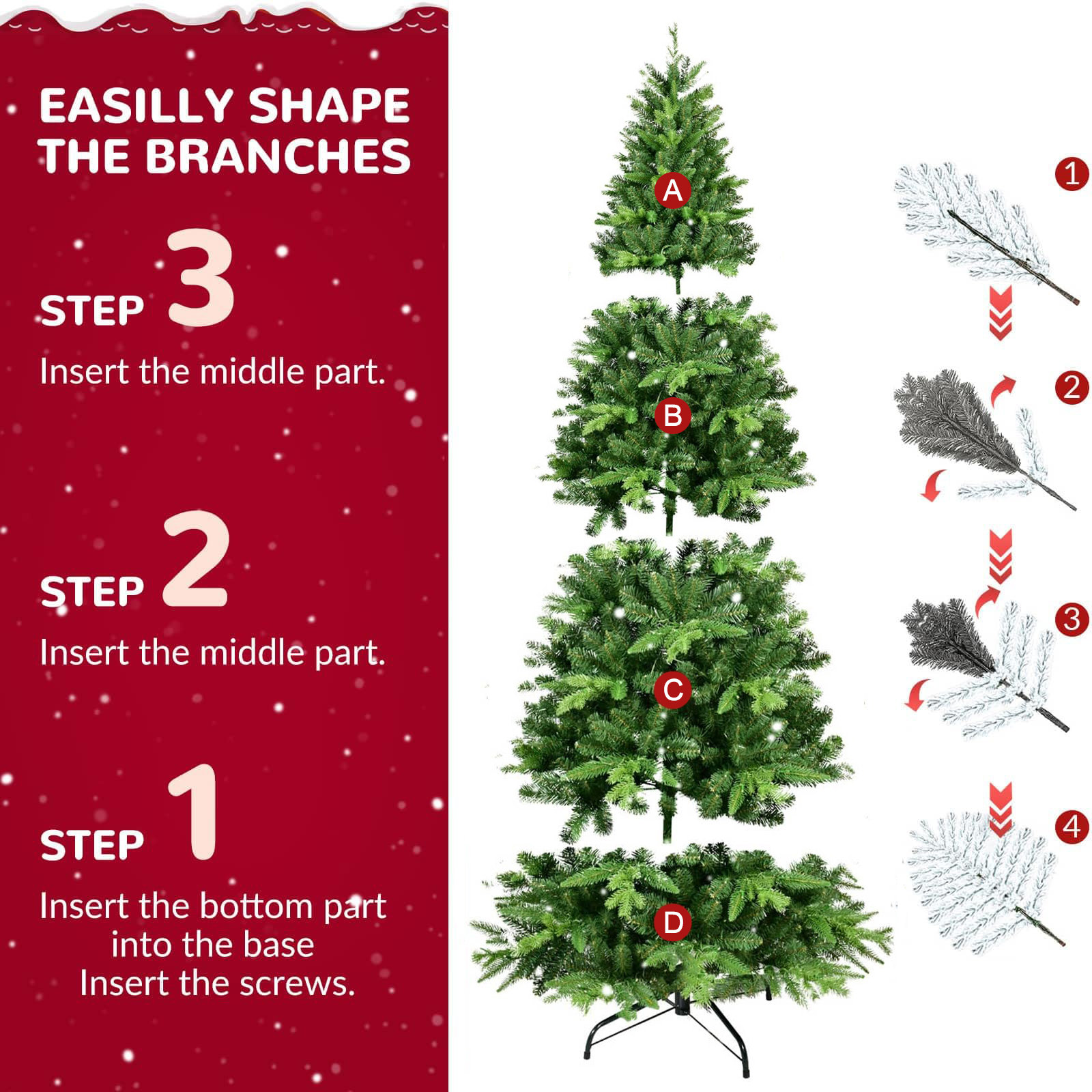 Pre-Lit Spruce Christmas Tree, 8'