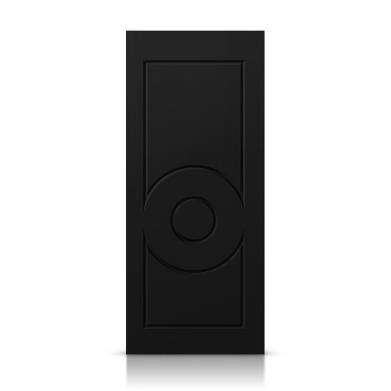 Porte standard à panneaux en bois massif, Noir anthracite, 24 po x 84 po