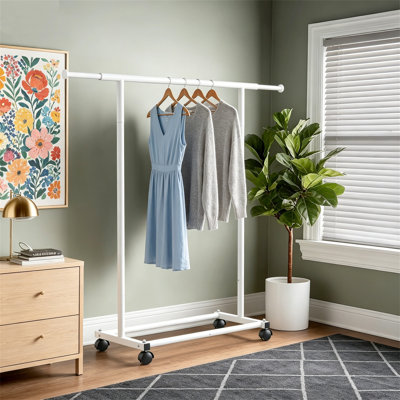 Standard Rod Garment Rack, White