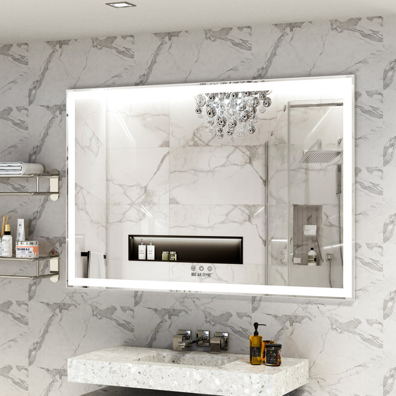 Miroir mural de salle de bain surdimensionné 60X40 pouces