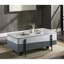 Table basse grise et blanche ultrabrillante avec espace de rangement mobile