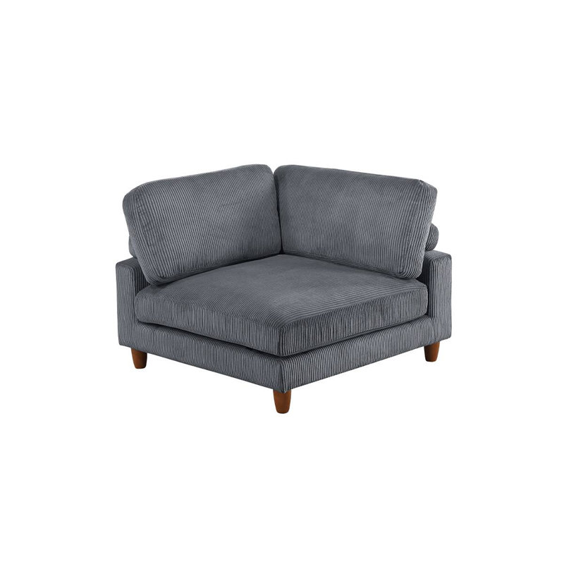 Dark Grey 135" Wide- Modular Pit Sectional- 6pc
