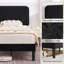 Ensemble de lit avec ensemble de chambre à coucher 2 pièces avec rangement pour repose-pieds, cadre de lit plateforme tapissier et ensemble de repose-pieds-274210829
