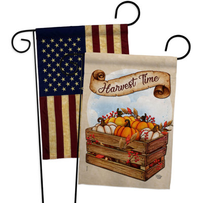 Drapeau de jardin en polyester 2 côtés 1 pi 5 po x 1 pi