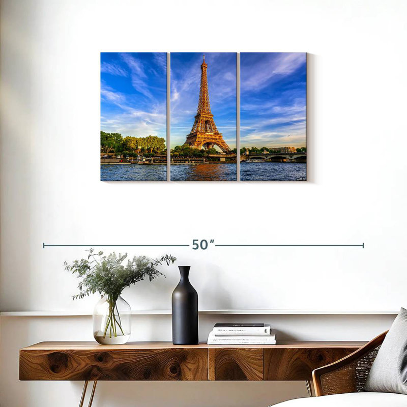 Hannes River Seine Eiffel Tower, 20" H x 33" W
