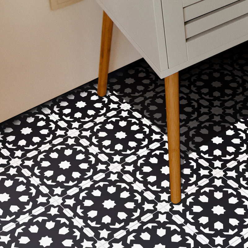 Fes 8" x 8" Cement Patterned Wall & Floor Tile