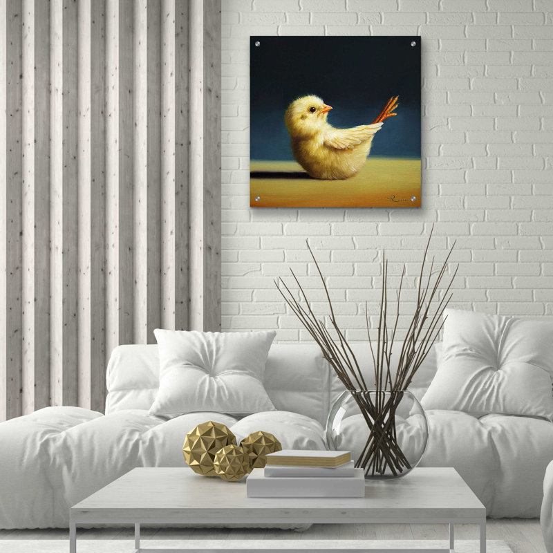 «Yoga Chick Boat Pose» par Lucia Heffernan, H 24 po x l 24 po x P 0,2 po