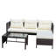 Ensemble de mobilier d'extérieur avec canapé modulaire en rotin et coussins en osier