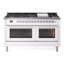 Cuisinière à double combustible ILVE Professional Plus II 60, 8 brûleurs scellés, plaque chauffante-2110857724-2110857702