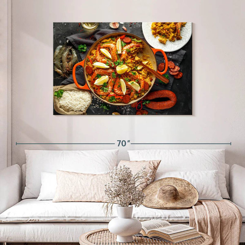 Yarlin Seafood Paella, 30" H x 45" W