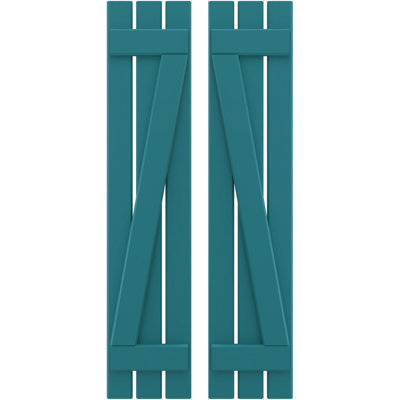 Americraft (2 Batten) Spaced Board-n-Batten Shutters w/ Z-Bar (Per Pair)