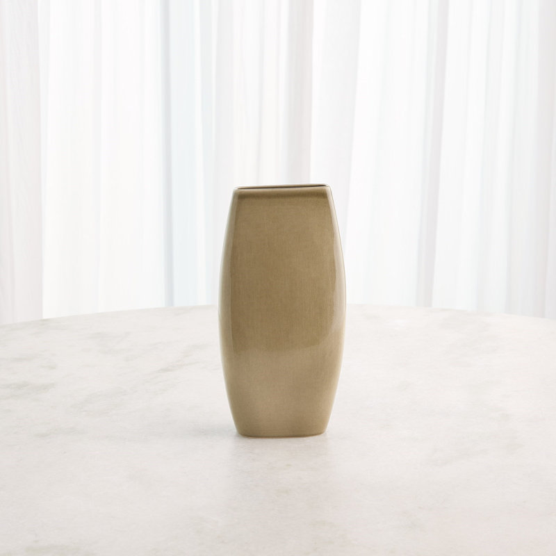 Cicada Vase-Moss-Sm, 12" H x 6" W x 3 D