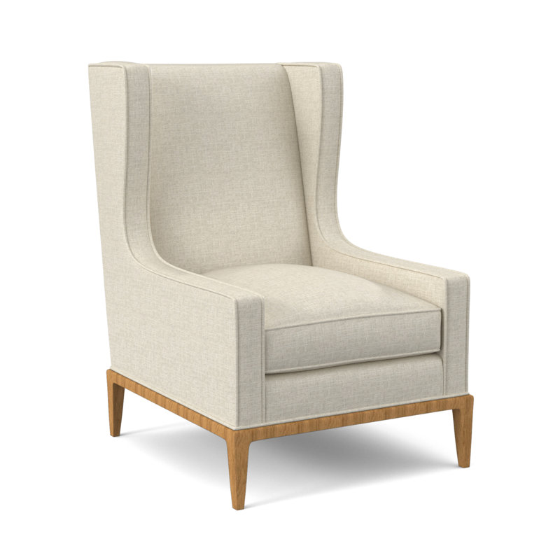 Claxton Wingback Chair, Amber, Margaret Mahogany