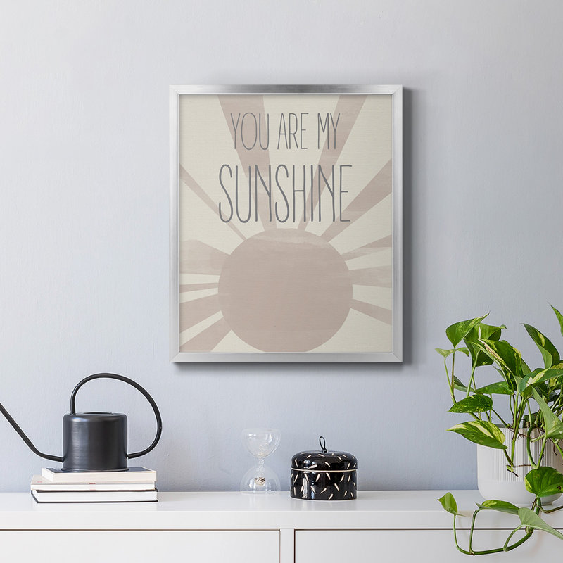 Toile encadrée de qualité supérieure Sunshine - prête à être accrochée, Argent, H 24 po x l 20 po