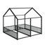 Structure de lit en métal avec rails, deux lits partagés, lits plateforme simple
