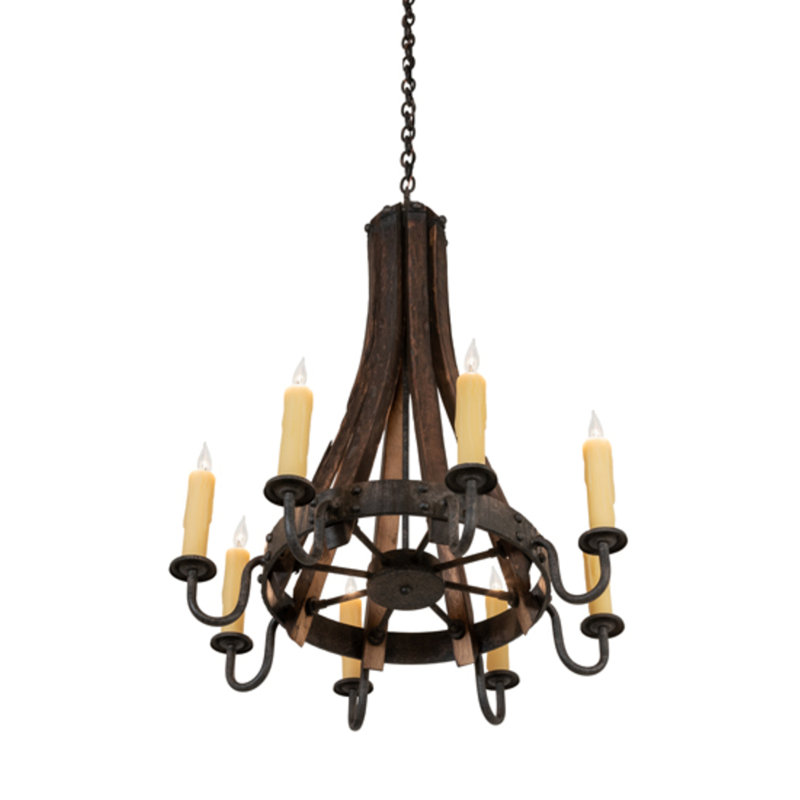 Barrel Stave 8 - Light Chandelier