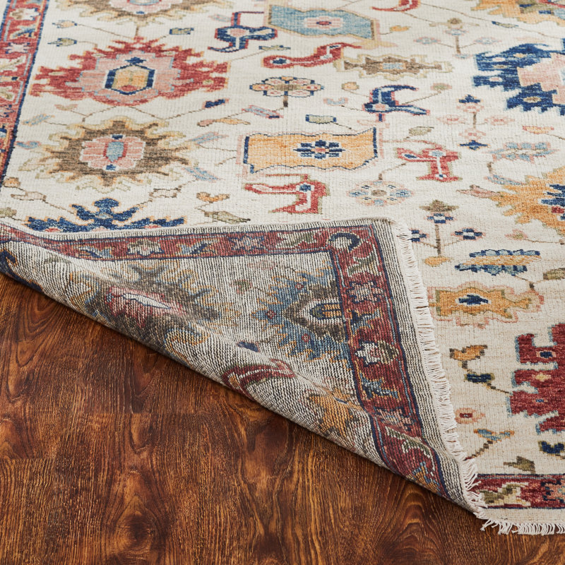 Wool Area Rug in Ivory, Rectangle 2' x 3'