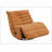 Talmon Orange Synthenic Leather Glider Recliner with Swivel