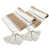 Brun / rayures blanches