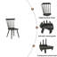 Ensemble de chaises de salle à manger rustiques 2 pièces, structure en bois massif, design moderne de ferme, assemblage facile-1524828326