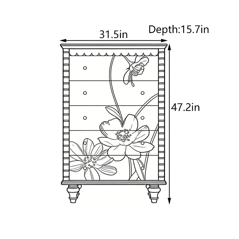Mid-Century Solid Wood  Entryway  Chest, Brown