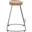 Tabouret à hauteur réglable en bois massif