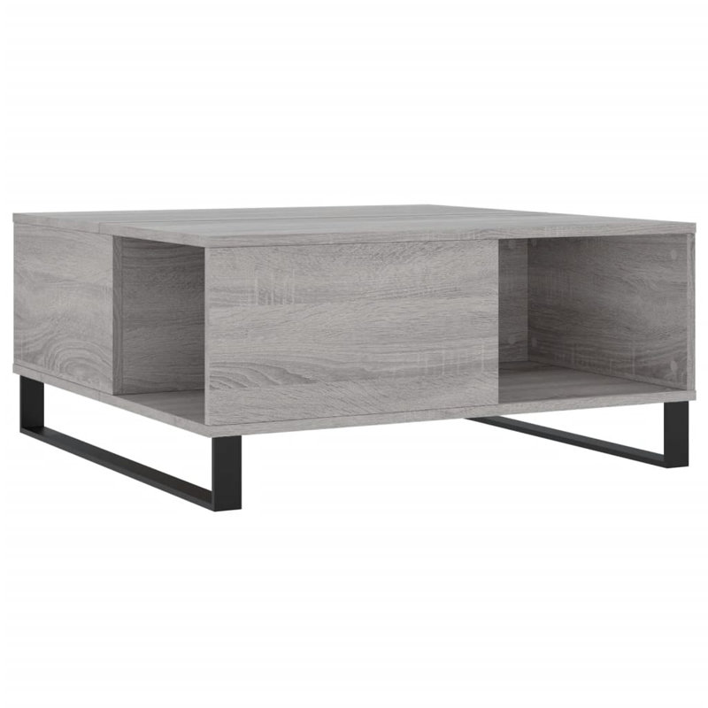 Babli Coffee Table 80x80x36.5 cm Engineered Wood, Grey Sonoma