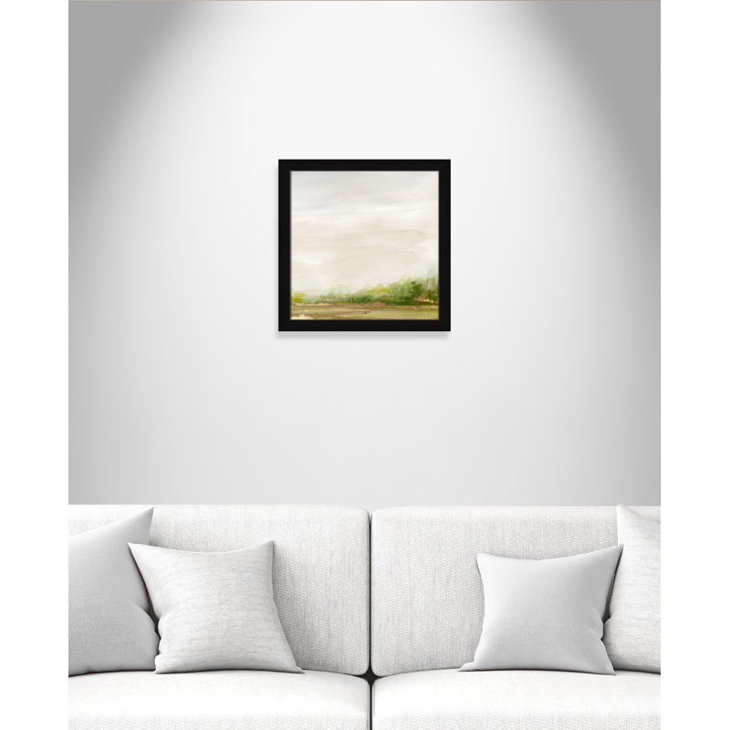 Icare Evening Stroll - peinture encadrée, Cadre noir, H 18 po x l 18 po x P 1,12 po