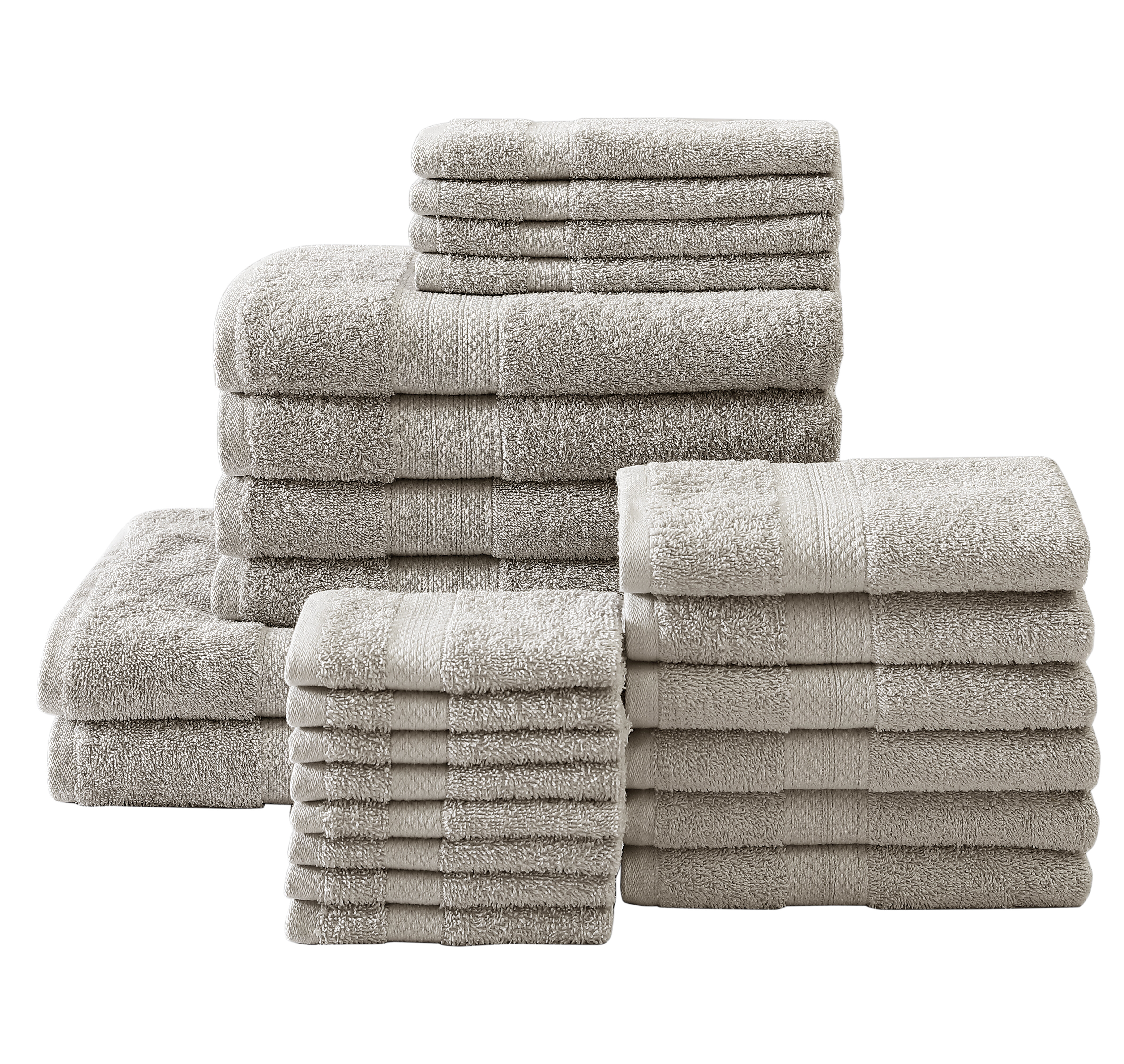 Birch 4 Piece Cotton Bath Towels Set