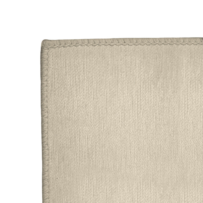 Tapis crème/vert/bleu rayé, Rectangle 8 pi x 10 pi