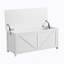 Coffre de rangement, banc de rangement, organisateur de coffre à jouets rétro, banc de rangement d'entrée avec 2 charnières, assemblage facile, blanc