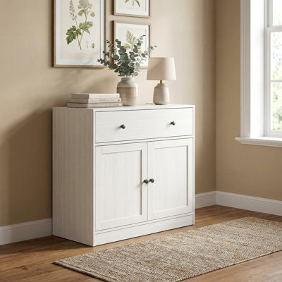 31.5"H X 23.6"W X 15.8"D 2 Door And 1 Drawer Accent Cabinet