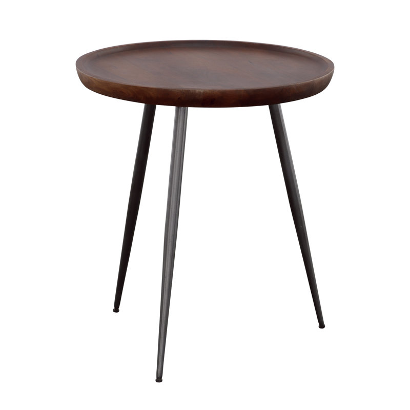 Purkey Solid Wood Tray Top End Table