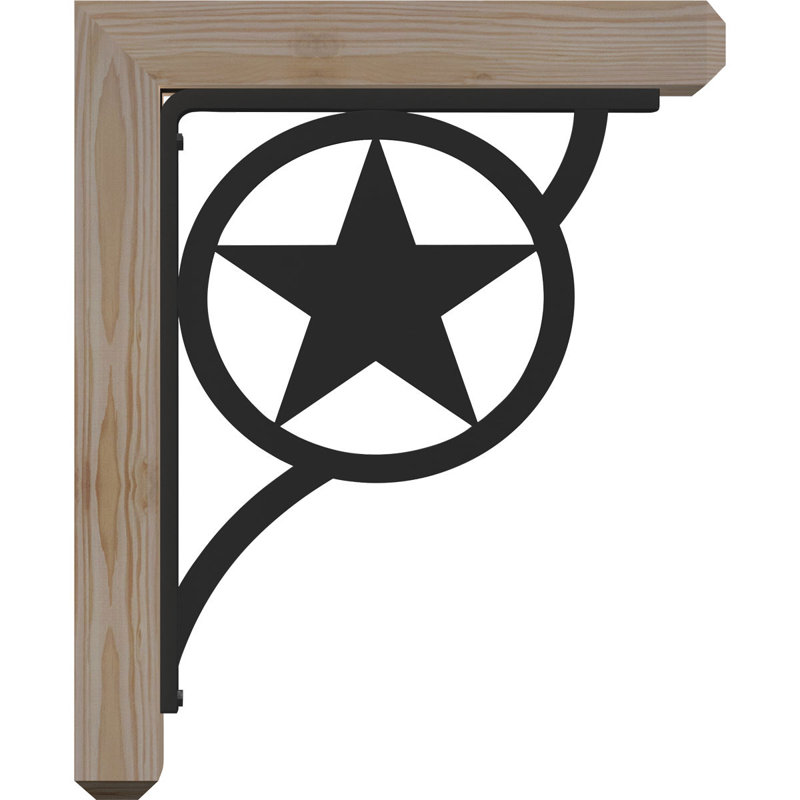Support simple Ironcrest de 4 po Austin, H 19 po x P 16 po, Sapin de Douglas de l 3 1/2 po x T 2 po (lisse)