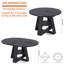 Table de salle à manger extensible ronde 43,3 "à 59" pour 4-8 personnes avec tablette de rangement-279637239