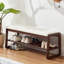 Banc de rangement pour chaussures en bois massif, banc d'entrée en molleton avec rangement pour chaussures, blanc crème-2078162658-2068853033