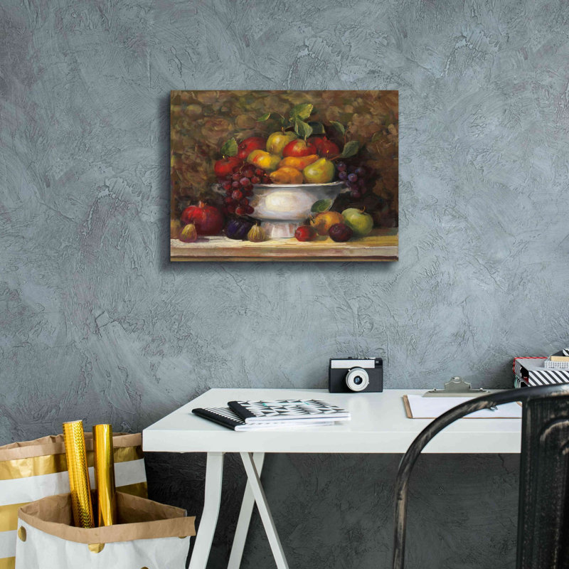 «Aarika Holiday Still Liffe On Canvas» par Carol Rowan, reproduction, H 12 po x l 16 po x P 0,75 po