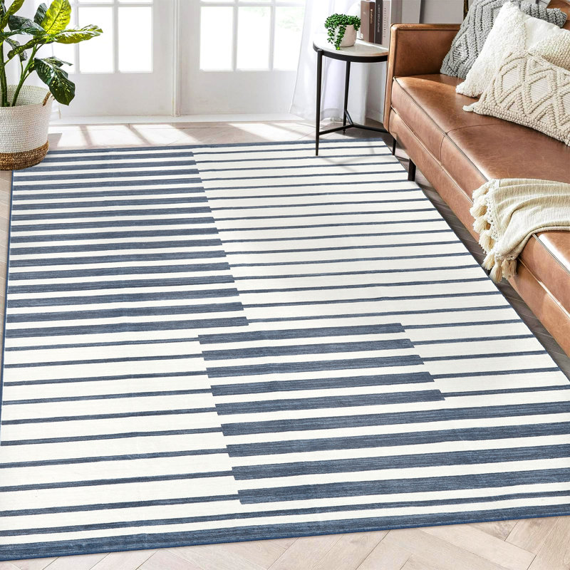 Tapis de conception moderne - lavable, antidérapant - idéal pour le salon, la chambre à coucher, le bureau