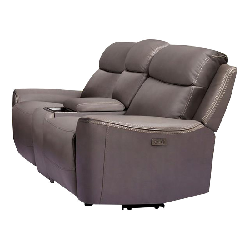 Causeuse inclinable électrique Akto, zéro gravité, similicuir gris, 81 pouces