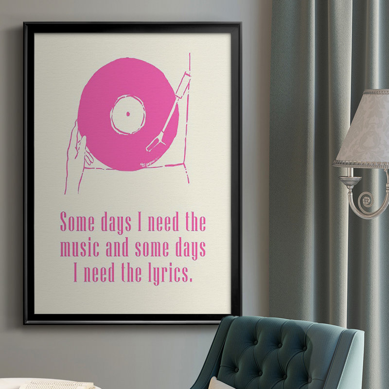 " Sweet Melody II ", 42.5"H x 30.5" W  x 1" D, Black, No Mat