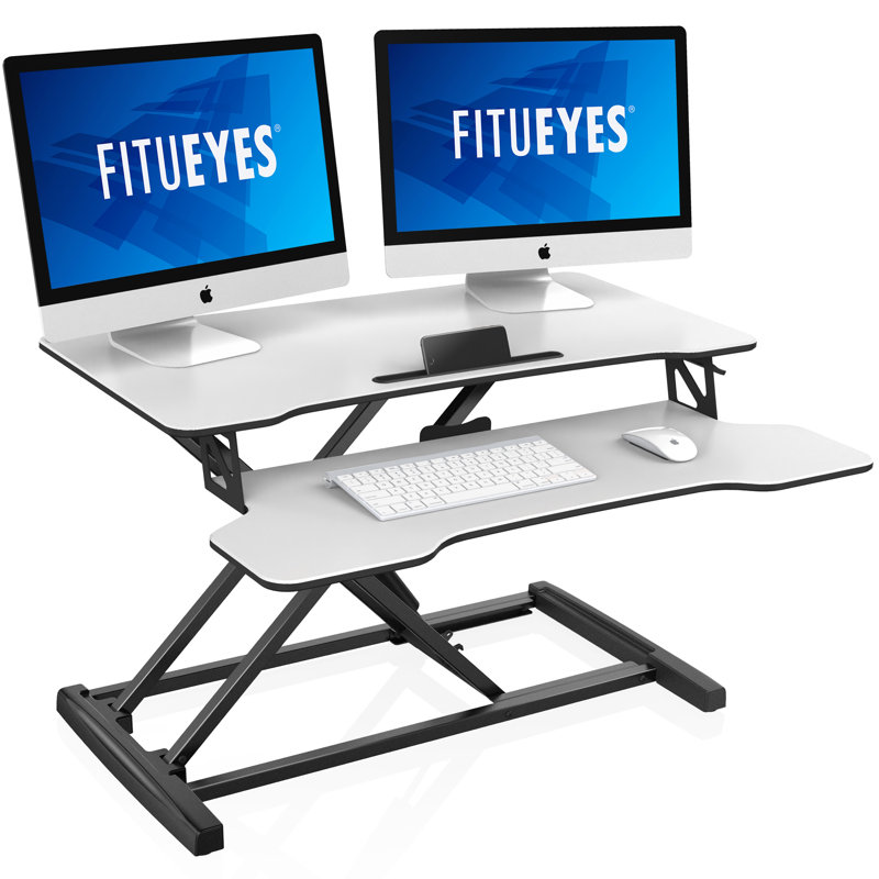 Bureau debout à hauteur ajustable, Blanc