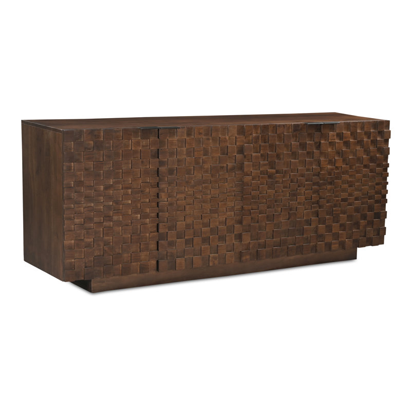 Givens 75" Carved Wood Sideboard