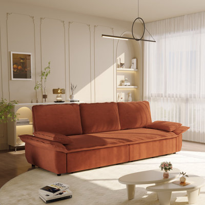 94.5" 3-In-1 Convertible King Size Pull Out Sofa Bed
