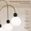 Lustre 32,3 "en cuivre et noir avec lumières-1314891652