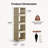 Adonia 360° Rotating Bookshelf Tower, 4Tier Walnut Corner Bookshelf , Narrow Space-Saving Design For Bedroom, Living Room, Home, Office-1304347269