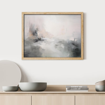 «Ethereal Mist Abstract Neutral Tone» sur papier