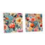 Motif botanique pastel arc-en-ciel - ensemble de 2 peintures murales abstraites en acrylique-103933348