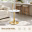 Table de salle à manger moderne à tulipe ronde avec base piédestal pour petits espaces et coins confortables - Table circulaire compacte pour la cuisine, la salle à manger ou le salon-48616837