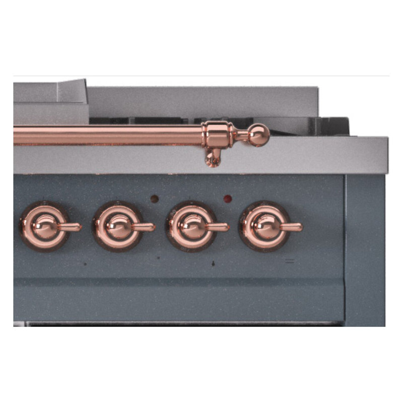 ILVE Nostalgie II Series Upper Handrail, Copper, 3" H x 40" W x 3" D