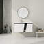 Meuble-lavabo mural 40 po avec lavabo en céramique et porte d'armoire à fermeture en douceur 40 po